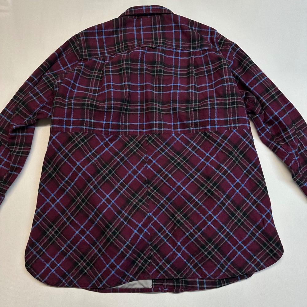 Duluth Trading Co Plaid Flannel Shirt Womens 2XL Burgundy‎ Long Sleeve Button Up - Picture 7 of 7